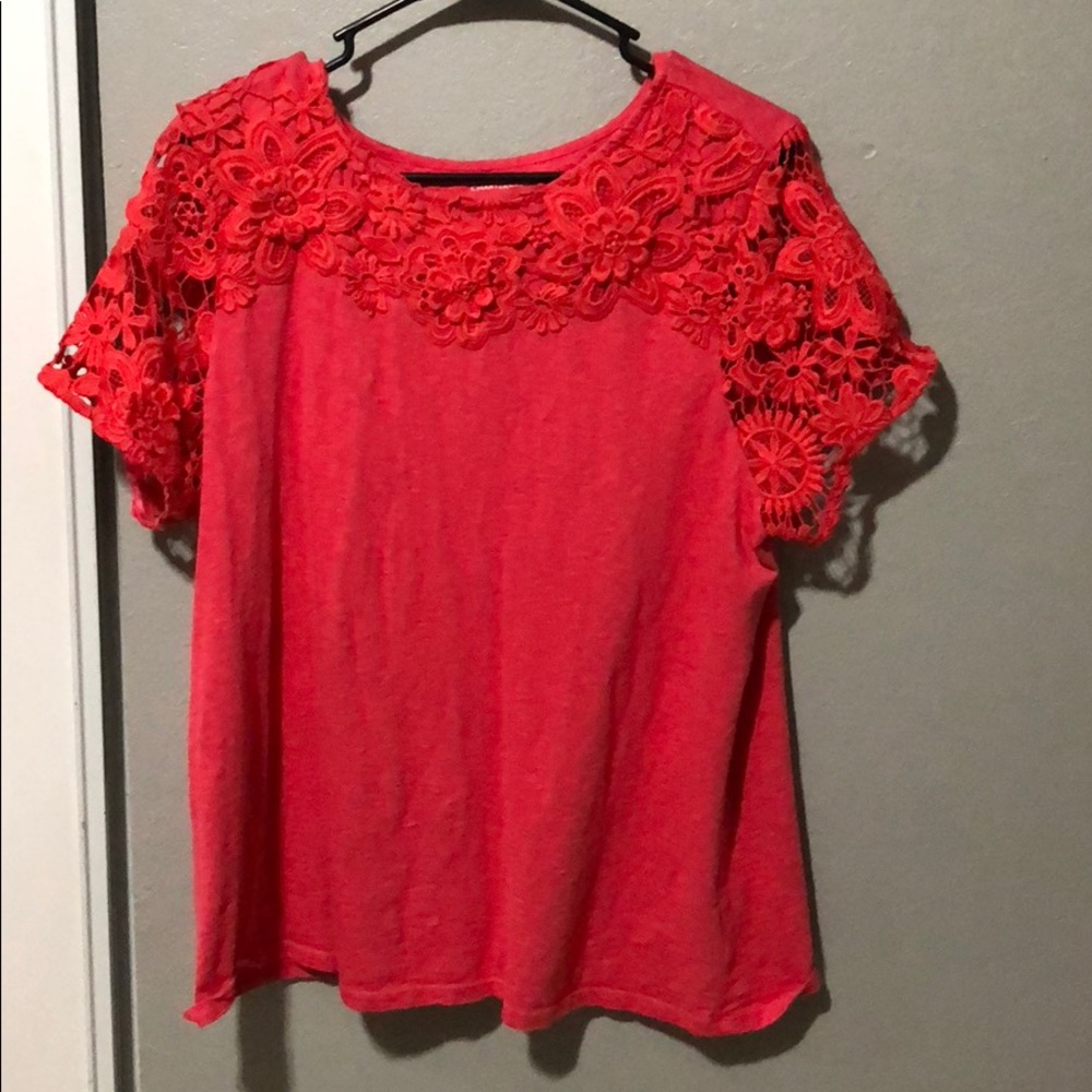Flower lace shirt